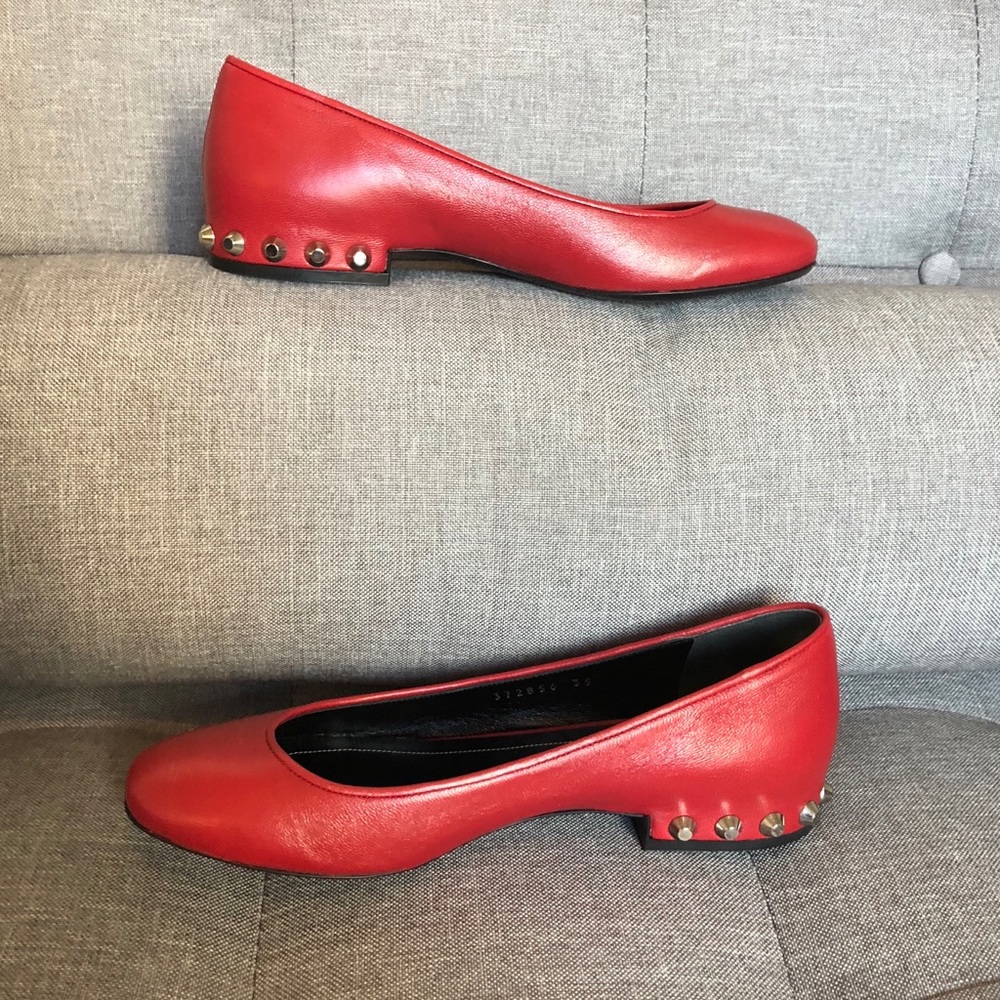 Auth Balenciaga Studded Flats 35